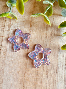 Duo de pépites (rose paillettes)