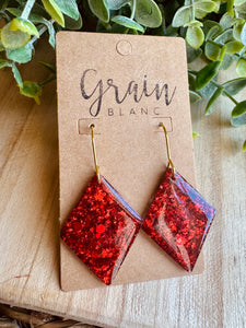 Boucles résine (rouge)