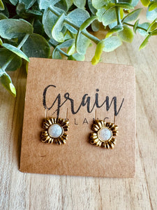 Mini boucles de résine (doré crème)