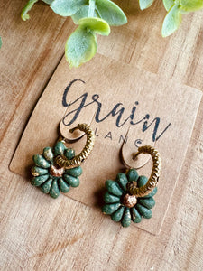 Boucles résine duo de pépites (mini)