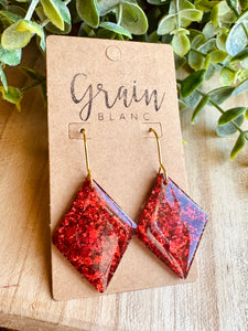 Boucles résine (rouge)