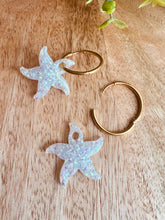 Charger l'image dans la galerie, Duo de pépites étoile de mer (paillettes blanche)