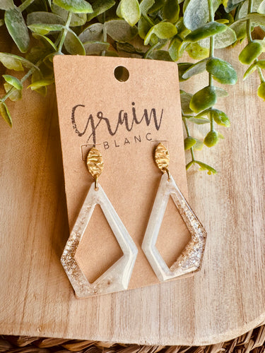 Boucles résine (crème doré)