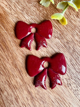 Charger l'image dans la galerie, Duo de pépites - maxi noeud (Bordeaux paillettes dorées)