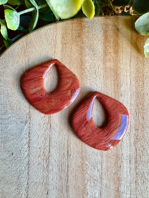 Duo de pépites (marbré terracotta )