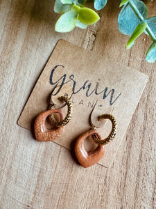 Boucles résine duo de pépites (mini)