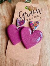 Charger l'image dans la galerie, Les polymères cœur  (violet  fleuri)