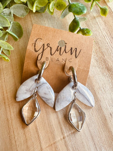 Boucles résine duo de pépites