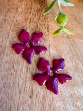 Charger l'image dans la galerie, Duo de pépites fleurs (marbré bordeaux)
