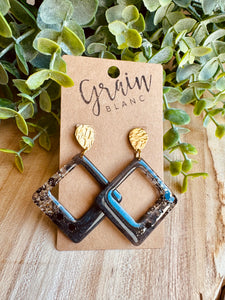Boucles résine (noire doré)
