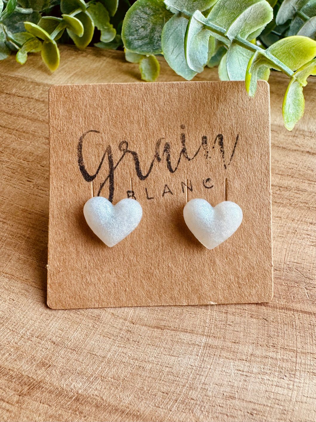 Boucles résine (blanc nacré )